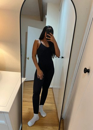 Photograph of Black Sleeveless Jumpsuit