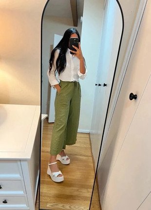Photograph of Max Studio Olive Green Drawstring Pants